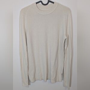 Lululemon Cotton-Blend Ribbed Crewneck Sweater - Beige size XS